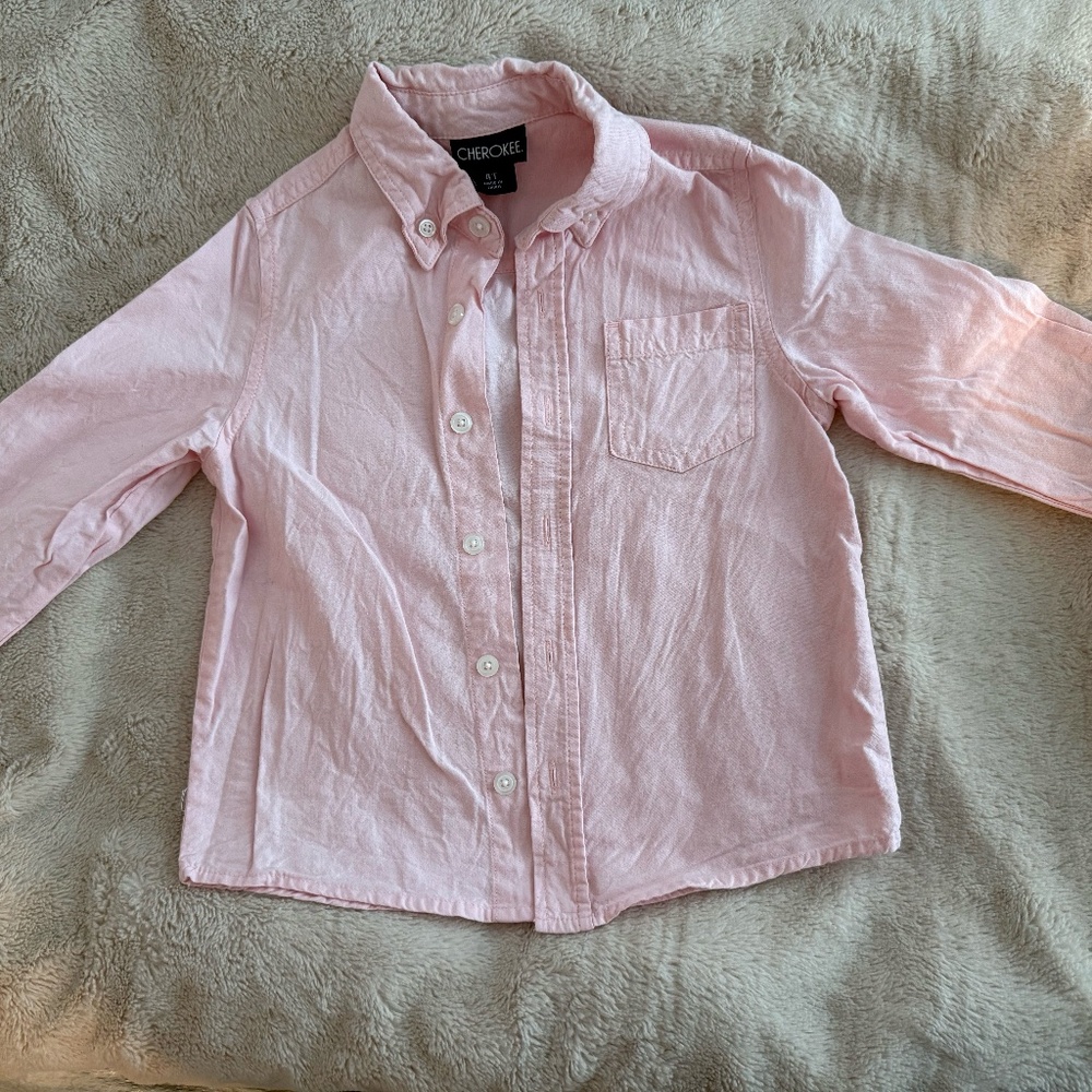 Pink Cherokee button toddler top